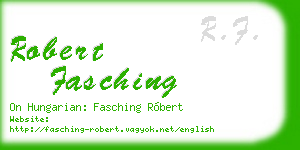 robert fasching business card